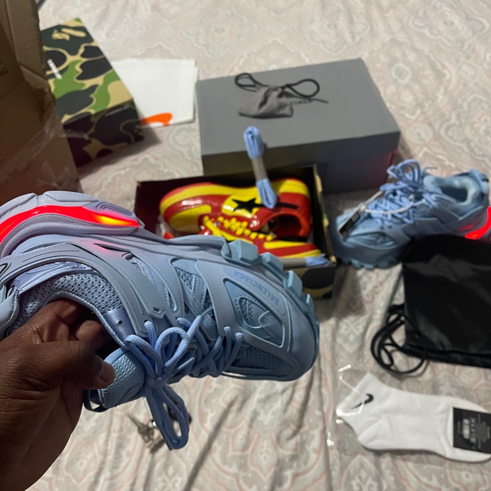 Balenciaga Kids Light Blue Sneakers